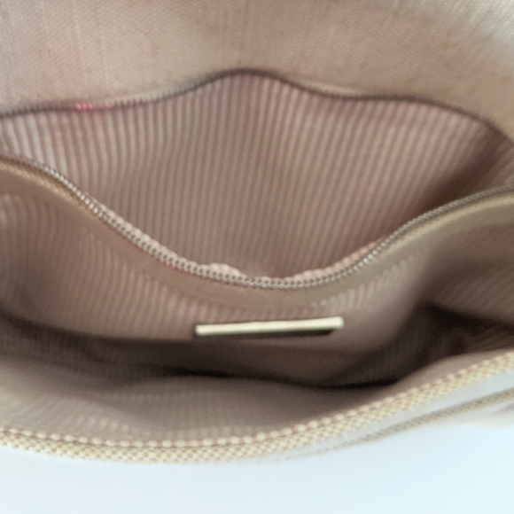 Rare Lauren Merkin Canvas & Snakeskin Envelope Clutch w/Wrist Strap - Picture 7 of 7